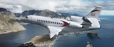 Falcon 8X private jet wallpapers UltraWide 21:9