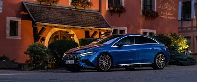Mercedes-AMG EQE 53 4MATIC+ (Sodalite Blue Metallic) car wallpapers UltraWide 21:9