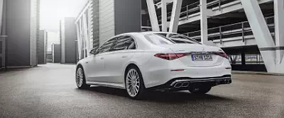 Mercedes-AMG S 63 E Performance (Cashmere White Magno) car wallpapers UltraWide 21:9